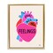 Stupell Industries Feel All The Feelings Framed Floater Canvas Wall Art Design by Jessica Beck